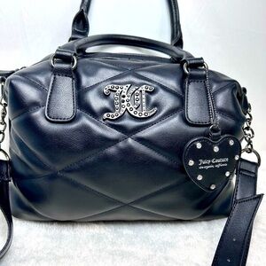 Juicy Couture Black Quilted Satchel